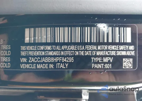 2017 Jeep Renegade Latitude Fwd из США, поврежденный, VIN ZACCJABB8HPF84295